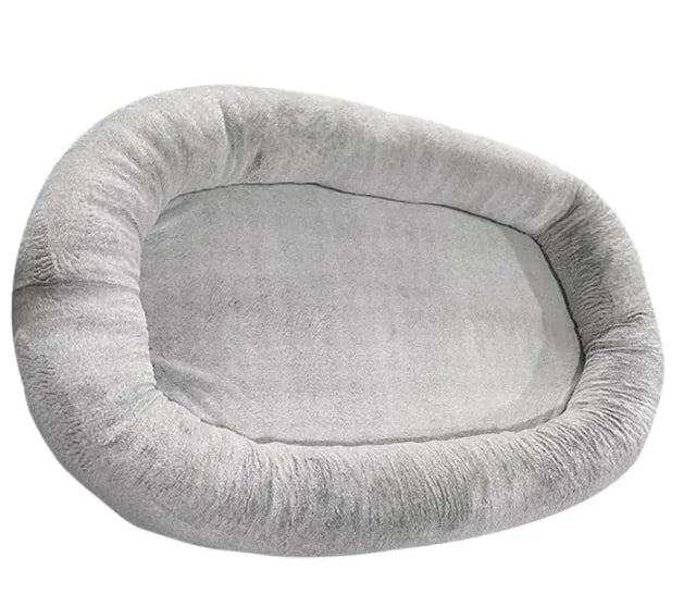 Large Human Short Plush Dog Bed Rieworkes