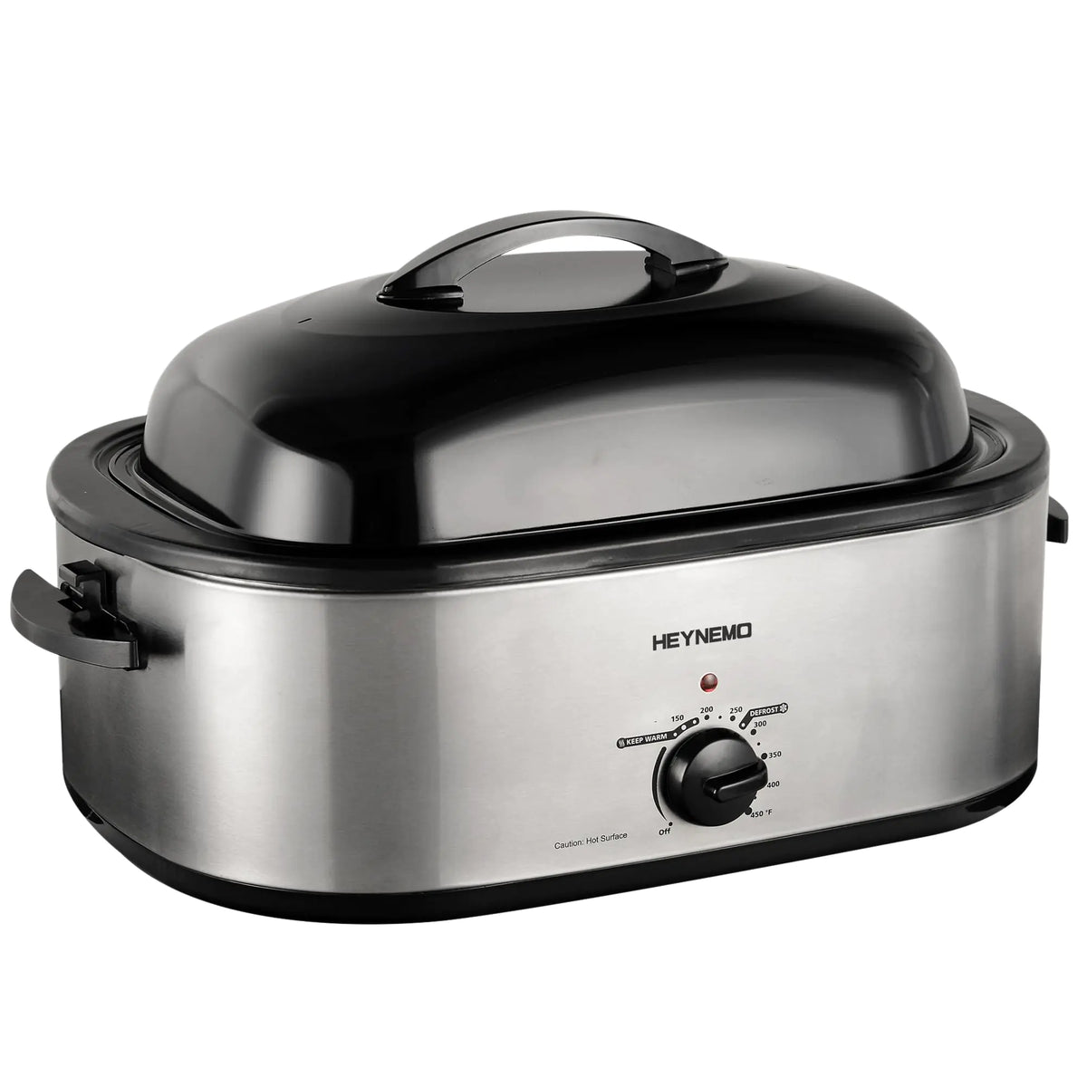 Roaster Oven 20Qt Turkey Roaster Oven Buffet with Self-Basting Lid 1450W Electric Roaster Oven with Cool-Touch Handles Stainless Steel Roaster Oven with Removable Pan and Rack Silver Mimarta