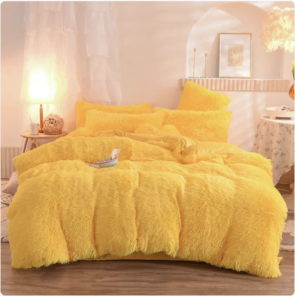 Luxury Plush Fleece Bedding Set - Queen & King Sizes, Warm Quilt Cover & Pillowcases Mimarta