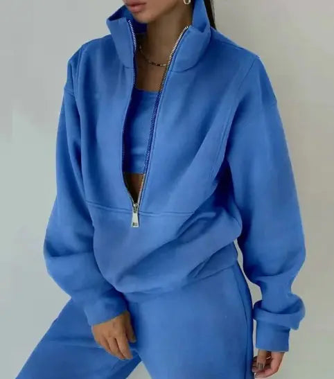 Fleece Sweater Casual Set Rieworkes