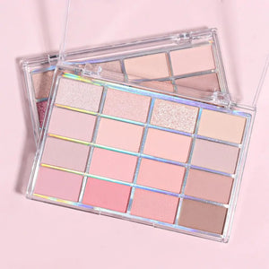 16Colors Pink Nude Taupe Basics Matte Eyeshadow Palette,Muted Pink Eye Shadow Makeup Travel Makeup Palette all in one Long Lasting Waterproof Ultra-Blendable,Great for Travel Gift Kit 02#Pink Nude Taupe Rieworkes