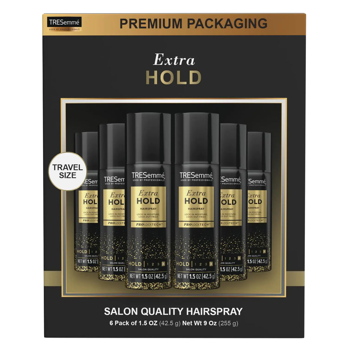 TRESemmé Travel-Size Hairspray 6-Pack – TRES Two Aerosol Hair Spray Extra Hold, Anti-Humidity, Anti-Frizz Hair Products, 1.5 Oz Ea Rieworkes