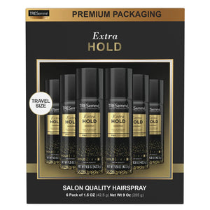 TRESemmé Travel-Size Hairspray 6-Pack – TRES Two Aerosol Hair Spray Extra Hold, Anti-Humidity, Anti-Frizz Hair Products, 1.5 Oz Ea Rieworkes