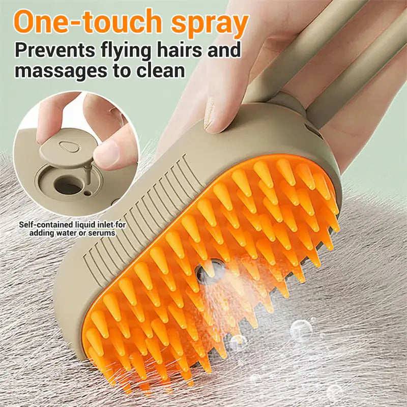 Cat Steam Brush Steamy Dog Brush 3 In 1 Electric Spray Cat Hair Brushes For Massage Pet Grooming Comb Hair Removal Combs Pet Products Rieworkes