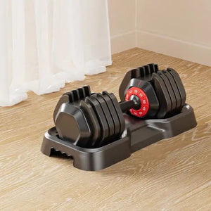 Adjustable Dumbbell Set, 10 In 1 Free Dumbbell For Men And Women, Black Dumbbell For Home Gym, Full Body Workout Fitness, Fast Adjust By Turning Handle 10 Gears55 LB Rieworkes