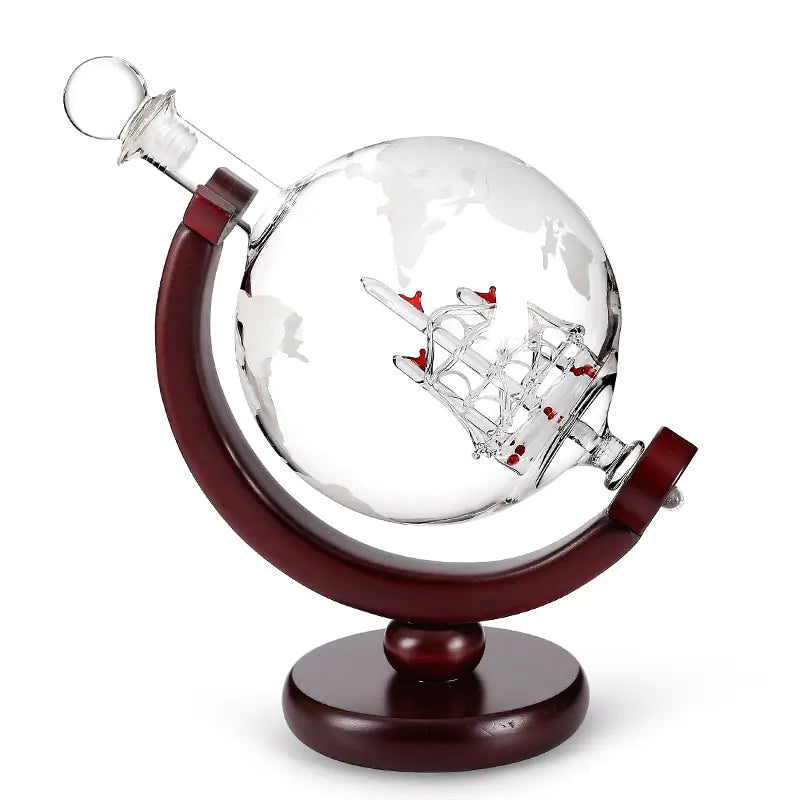 Whiskey Decanter Globe Wine Aerator Glass Set Rieworkes