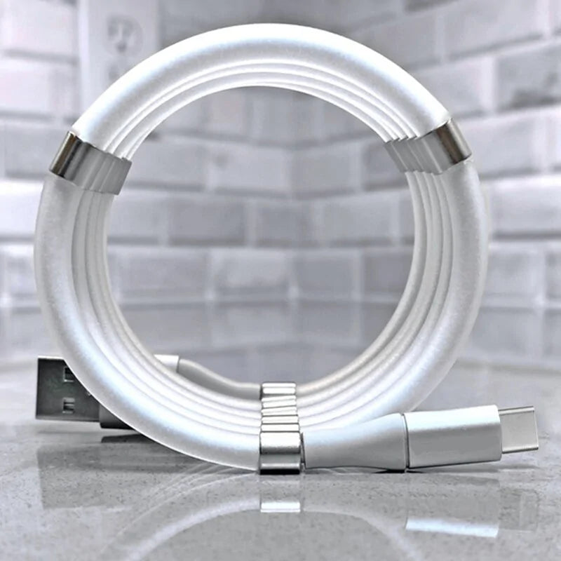 Magnetic Self Winding Cable For Samsung Huawei Rieworkes