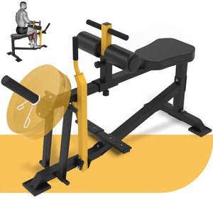Calf Raise Machine Home Gym: Calf Machine Seated Calf Raise Machine Adjustable Calf Workout Machine Leg Raise Machines Exercise Equipment Plate Loaded Yellow Mimarta