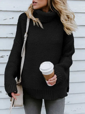 Warm Knitted Turtleneck Sweater Women Rieworkes