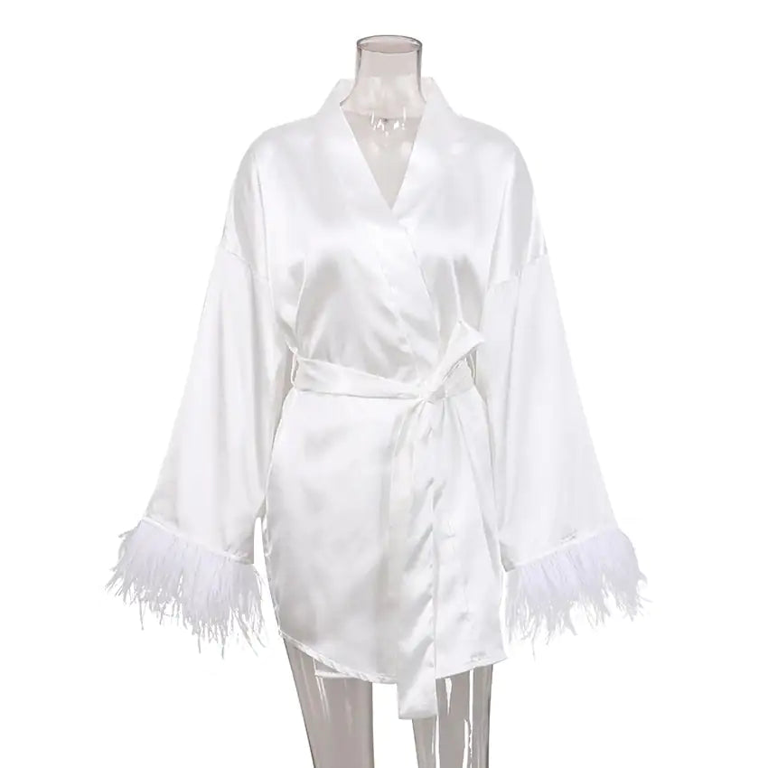 Ruby Feathered Robe Rieworkes