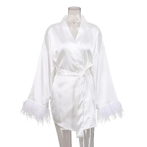Ruby Feathered Robe Rieworkes