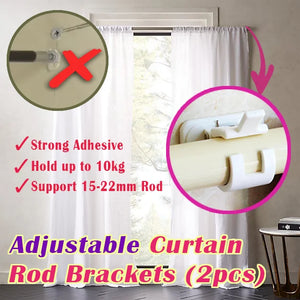 Adjustable Curtain Rod Bracket Holders Rieworkes