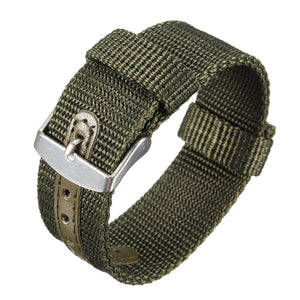 18mm 20mm 22mm 24mm Military Canvas Nylon Wrist Watch Band Strap Bracelet Sport Rieworkes
