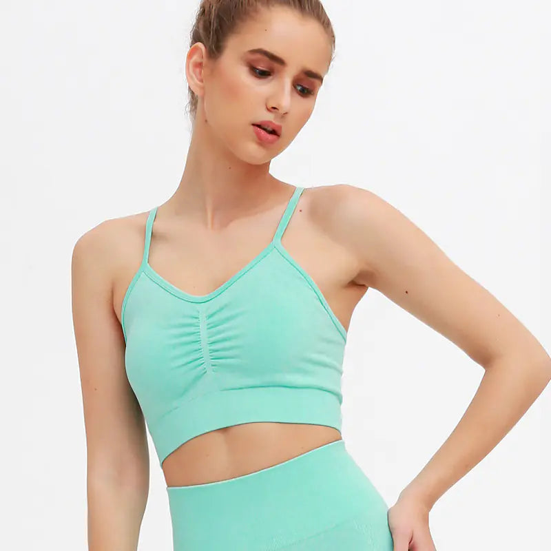 2020 New Cross-Border Yoga Outfit - Crop Top &amp; Bra Mimarta