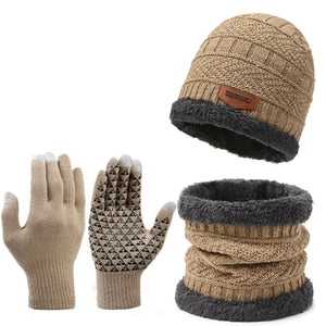 Winter Scarf Gloves Three-piece Set Mimarta