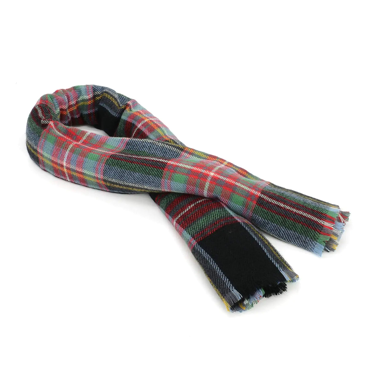 American Trends Womens Fall Winter Scarf Plaid Tassel Soft Warm Blanket Scarves Womens Shawl Wraps One Size Red &amp; Black Rieworkes