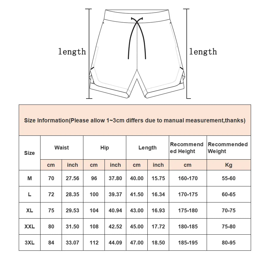 Camo Running Shorts Men Gym Sports Rieworkes