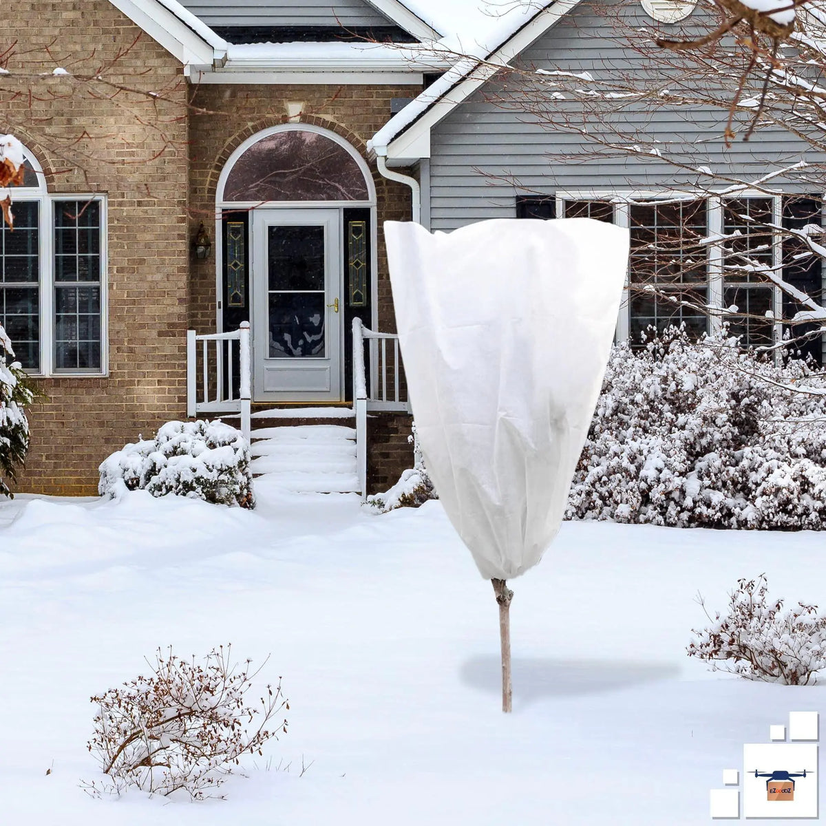 Pack of 2 White Winter Plant Covers 31.6x47 inch Freeze Protection Plant Winter Mimarta