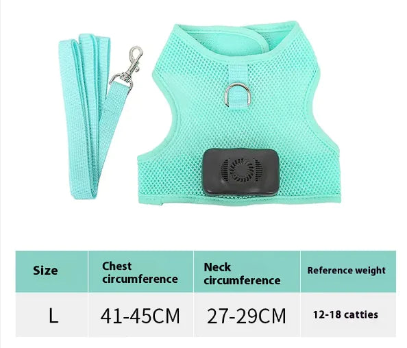 Pets Dog Vest Chest Strap Harness Air Conditioner Cooling And Breathable With Air Conditioner Pet Products Rieworkes