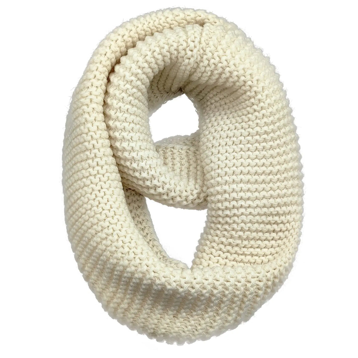 Warm Scarf for Winter Women or Men Thick & Chunky Knit Loop Wool Infinity Scarves Neck Warmer For Winter Cold Weather W-S-J1 (Beige) Mimarta