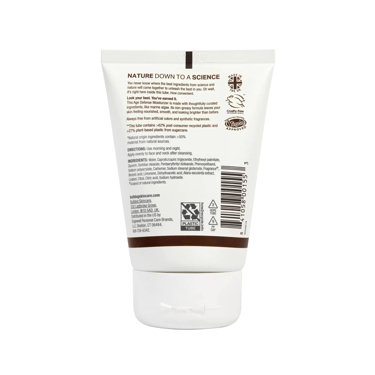 BULLDOG Mens Skincare and Grooming Face Moisturizer Age Defense, 3.3 Fluid Ounce Age Defying Rieworkes