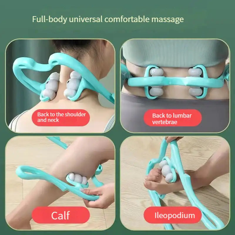 Neck Massager For Pain Relief Deep Tissue 360 Degree Neck Roller With 96 Pressure Point Neckbud Massage Roller For Neck Shoulder Waist Leg Foot Handheld Relaxer Tool Rieworkes