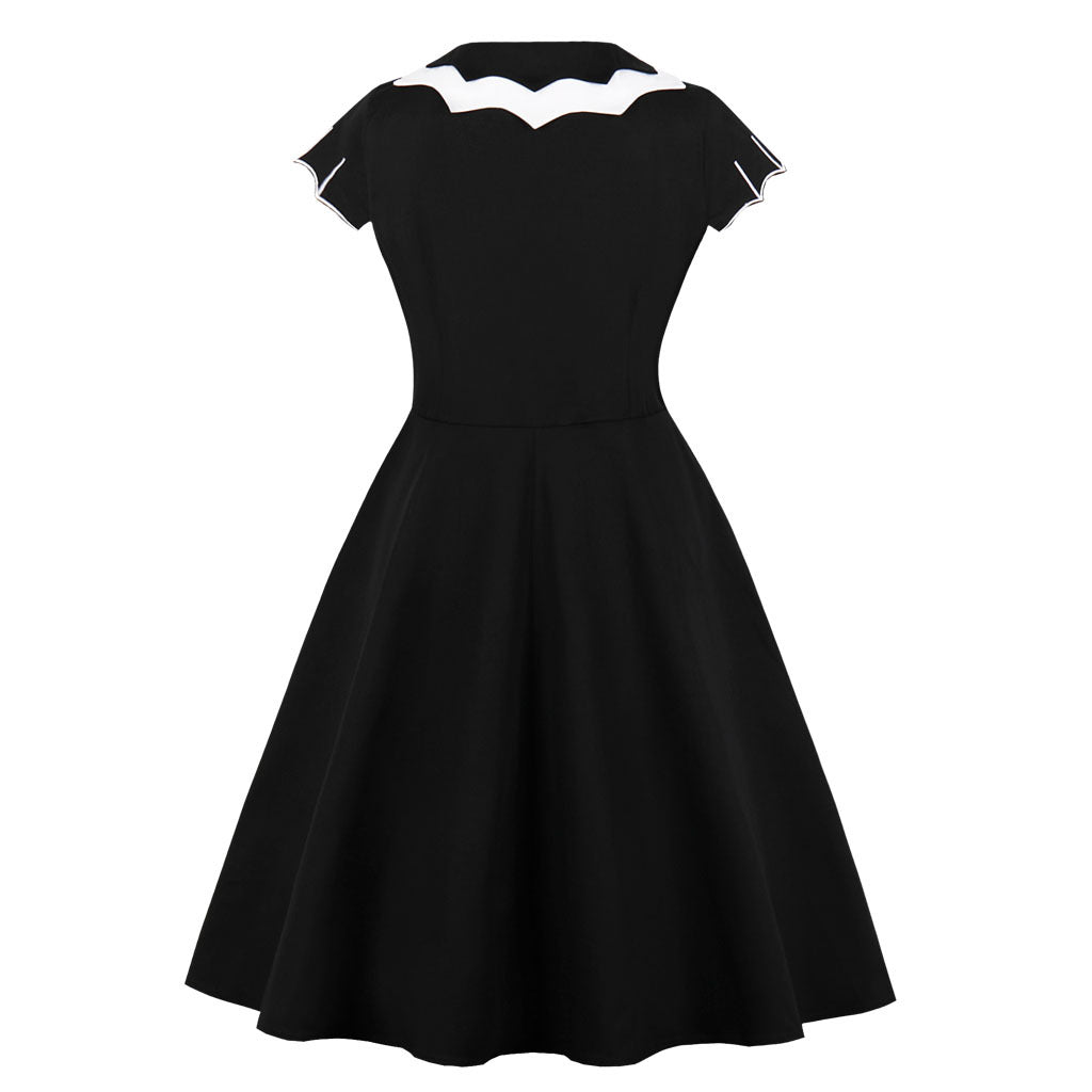 Embroidered Bat Dress for Women - Halloween Party Outfit Mimarta