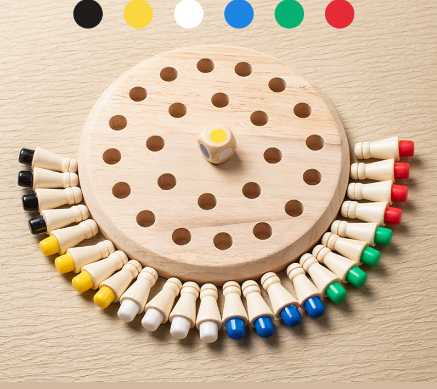 Wooden Memory Chess Puzzle Toy Mimarta