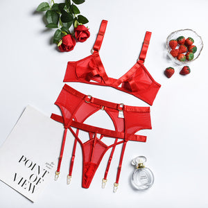 2024 Women's Sheer Lace Lingerie Set (3 Pieces) Mimarta