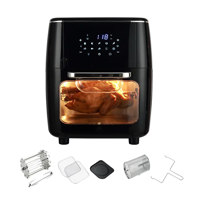 Large Capacity 13L Air Fryer with Transparent Rotating Oven Mimarta