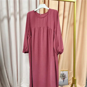 Solid Color Abayas for Women Rieworkes