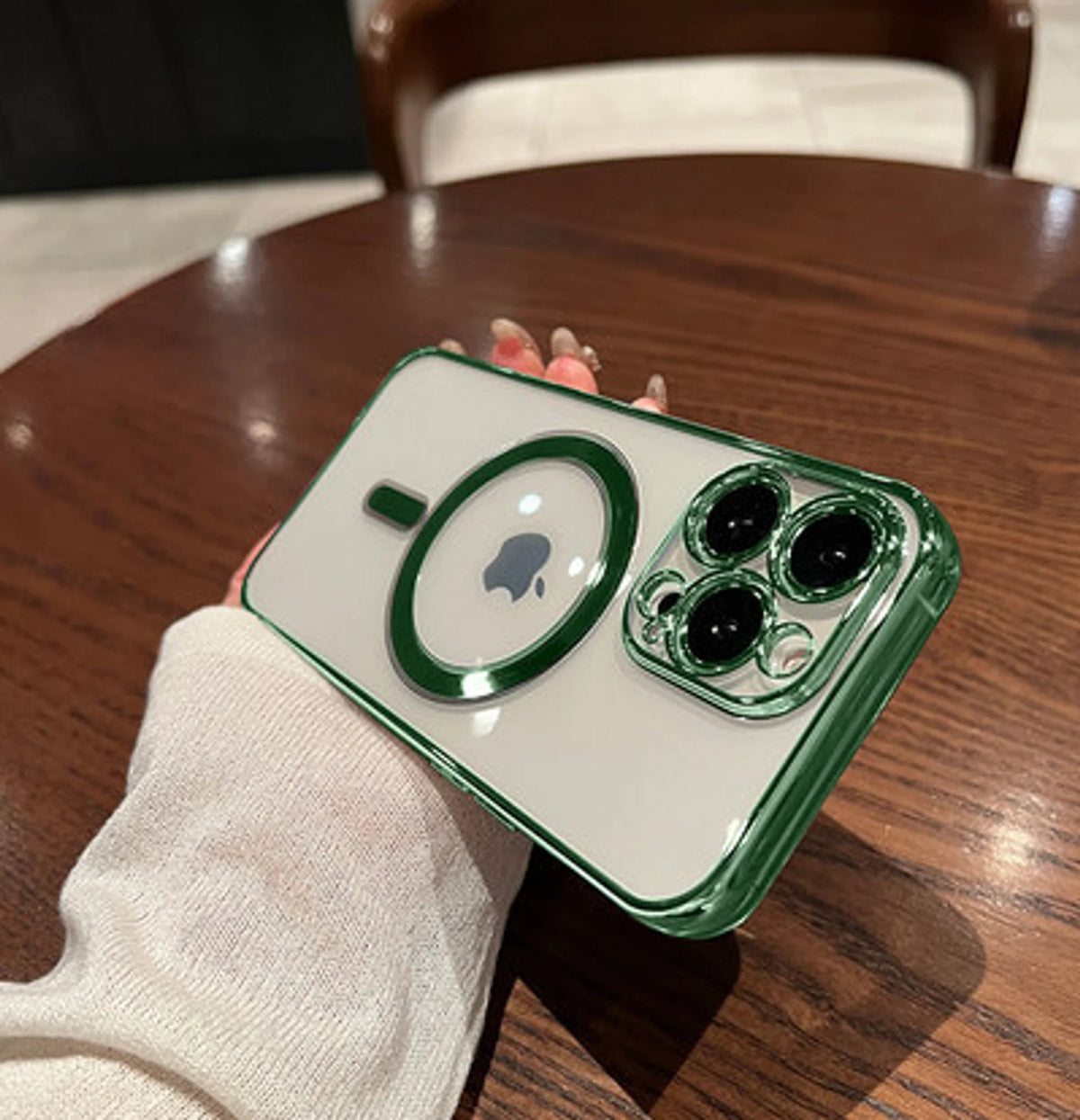 Luxury Plating Clear Magnetic Wireless Charger Case Rieworkes