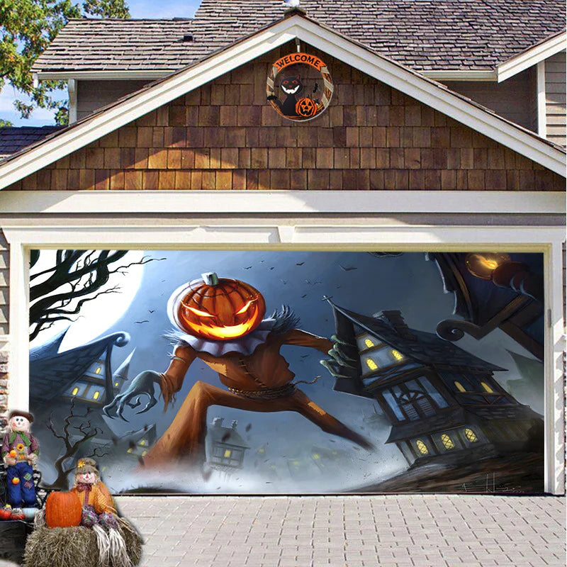 Halloween Misty Forest Garage Door Banner Rieworkes