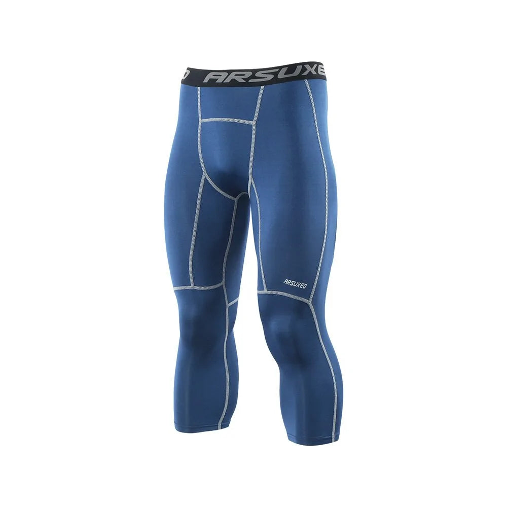 ARSUXEO Men's Compression Running Tights: Gym &amp; Yoga Sportswear Rieworkes