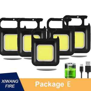 Multifuction Portable USB Rechargeable Pocket Work Light Mini LED Keychain Light Rieworkes