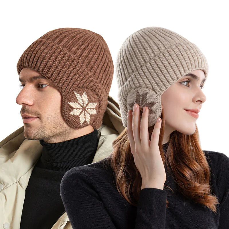 Winter Knit Beanie with Ear Protection for Men and Women Mimarta