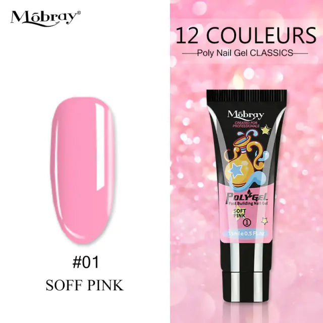 Poly Acrylic Gel: 15ML UV Gel for Nail Extension - 38 Colors Rieworkes