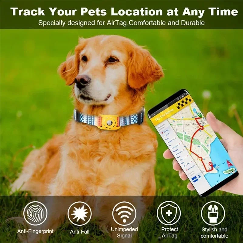 Digital Printing Collar for Apple Airtag - Pets Accessories Mimarta