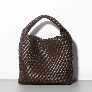 Hand-woven Bucket Soft Leather Bag for Women Rieworkes