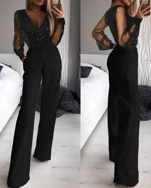 Jumpsuit Office Lady Elegant Suits Rieworkes