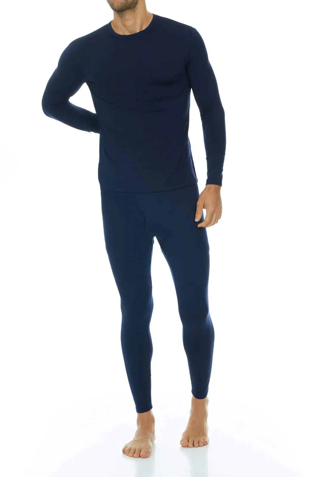 Thermajohn Long Johns Thermal Underwear for Men Fleece Lined Base Layer Set for Cold Weather (Medium Navy) Mimarta
