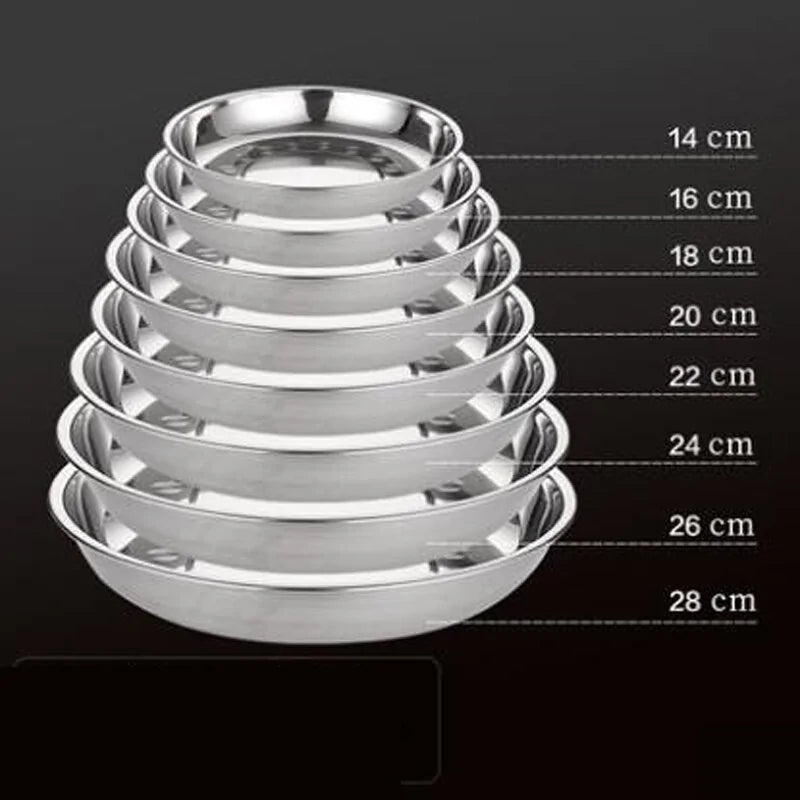 Stainless Steel Tableware Dinner Plate Rieworkes