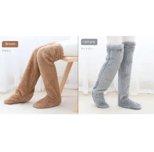 Fuzzy Over Knee High Winter Warm Socks Rieworkes