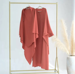 Crew-neck Batwing Sleeve Robe Mimarta