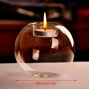 Transparent Glass Candle Holder Rieworkes