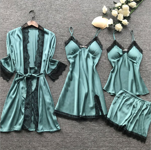 Summer Sexy Women's Loungewear Pajama Set (4 Pieces) Mimarta