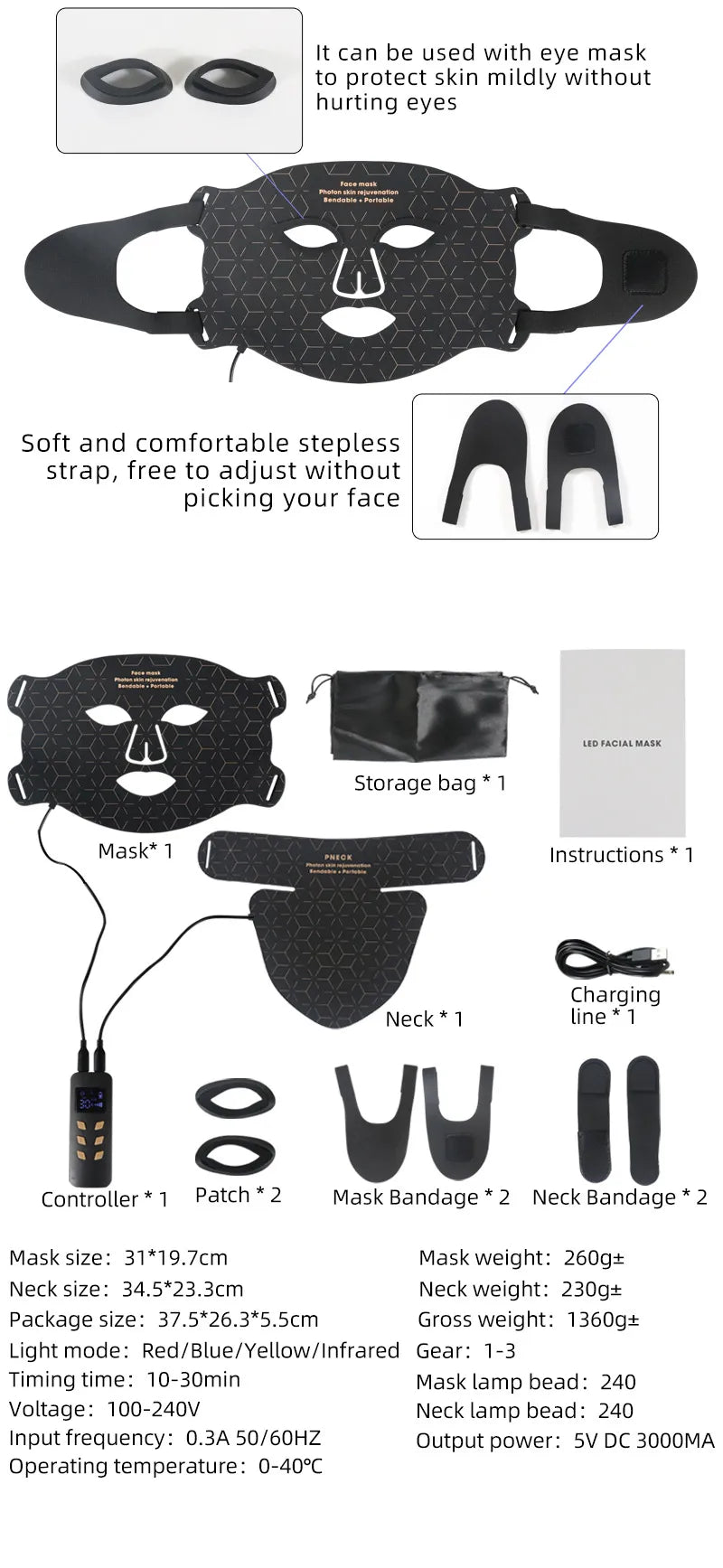 LED Silicone Mask Mimarta