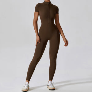 Zechuang Women's Short Sleeve Yoga Jumpsuit 8305 Mimarta