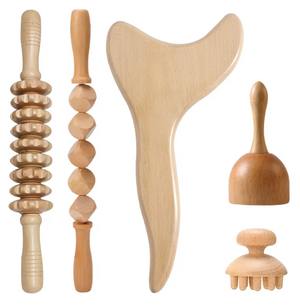 Wooden Anti-Cellulite Hand Massage Roller Set (Multiple Options) Mimarta