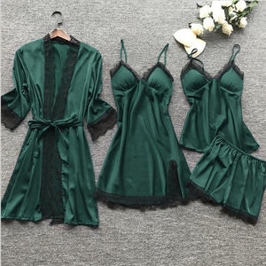 Summer Sexy Women's Loungewear Pajama Set (4 Pieces) Mimarta